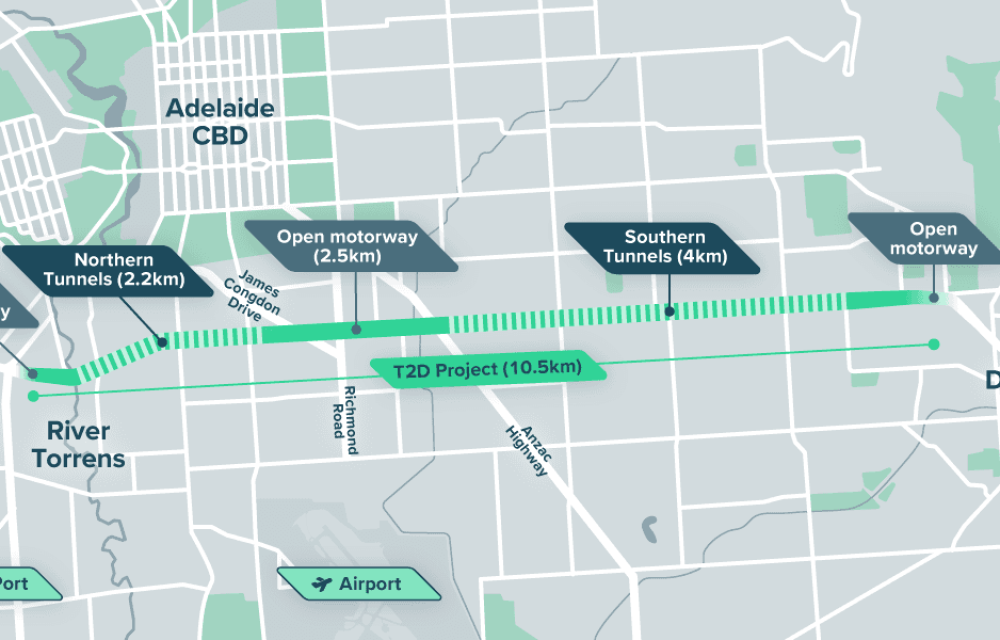 New construction precinct being built to support $15b Adelaide road project, acting as a TBM launch site, with specialised bentonite processing plant also being builtarticle image