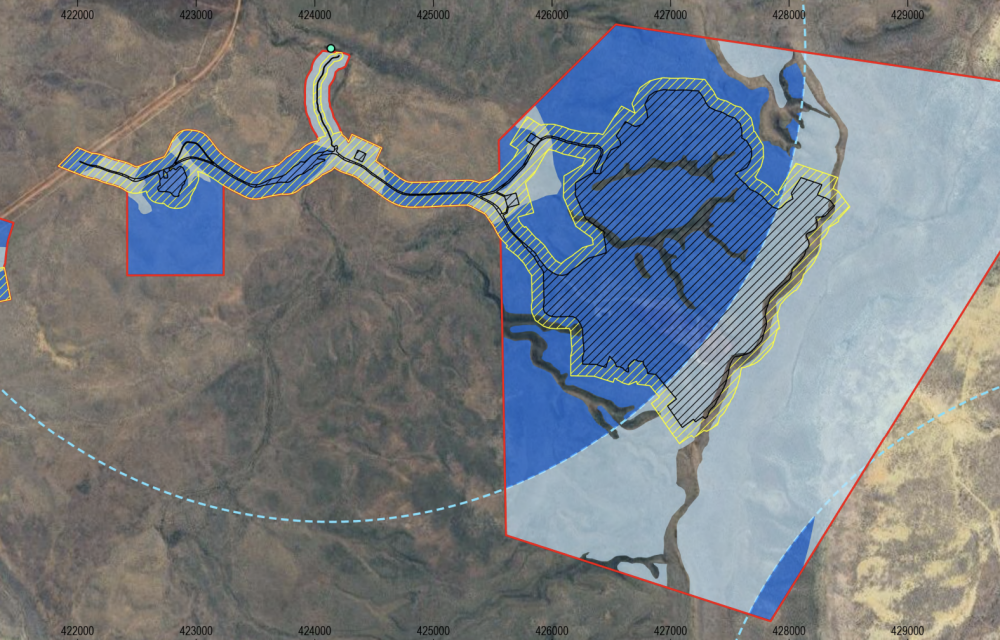 Map and summary of the Roper Valley Iron Ore Project showing location, approvals process, and scope of works.