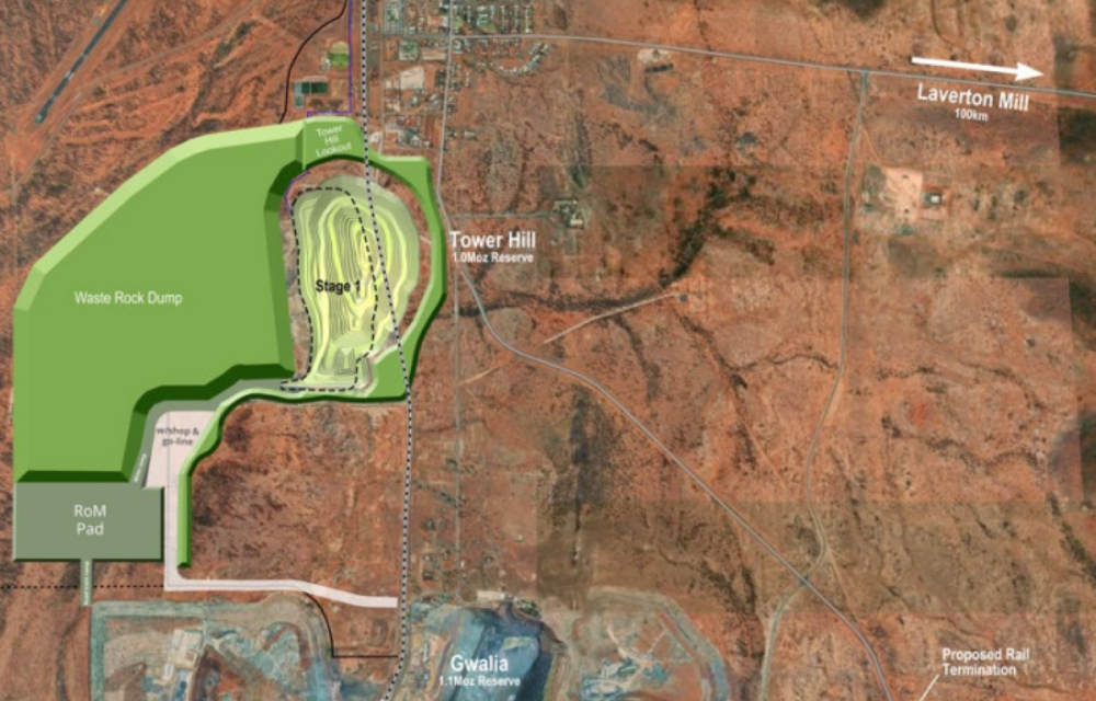 Aerial view of mining operations in Western Australia’s Goldfields region, where a new gold mine project has received development approval