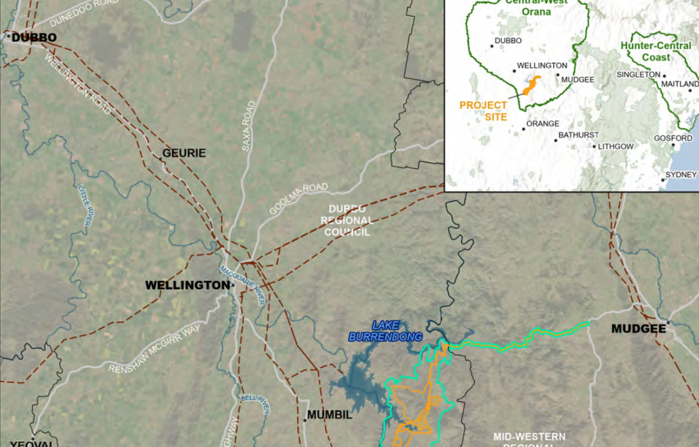 Map showing the location of the Phoenix Pumped Hydro Energy Storage Project site.