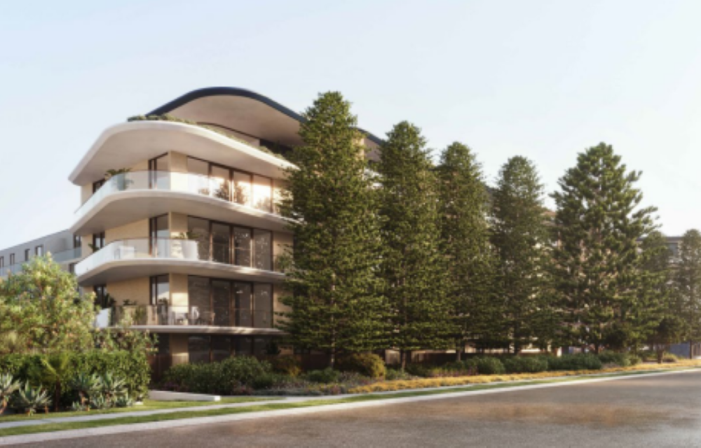 Artist impression of a proposed seniors living development in Sydney’s north featuring modern architecture, landscaped gardens and communal facilities