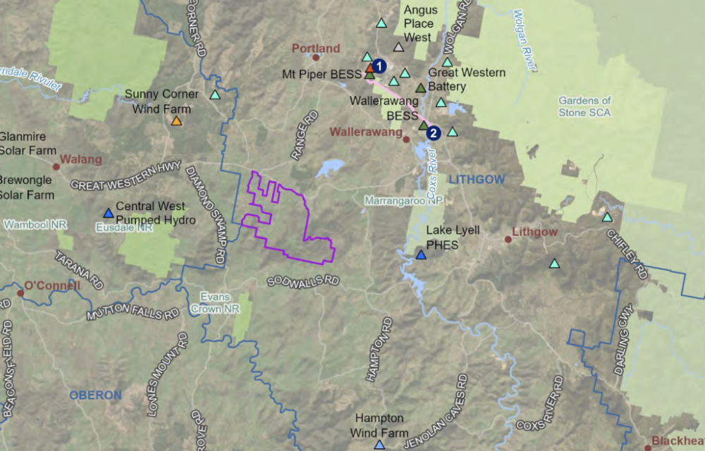 The proposed renewable energy development area near Mount Lambie in the Central West region of New South Wales.