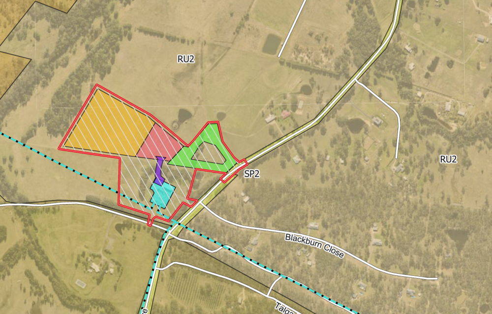 Utility scale battery energy storage system site near Rothbury NSW showing grid connection infrastructure and construction footprint